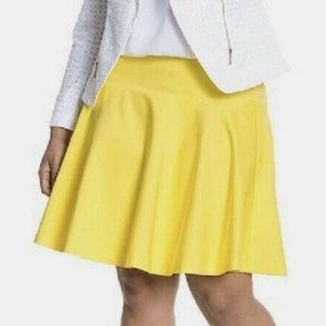 Lane Bryant Yellow Skater Skirt Size 20